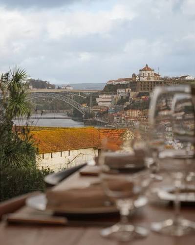 View from Vinum in Vila Nova de Gaia across the Douro towards Porto