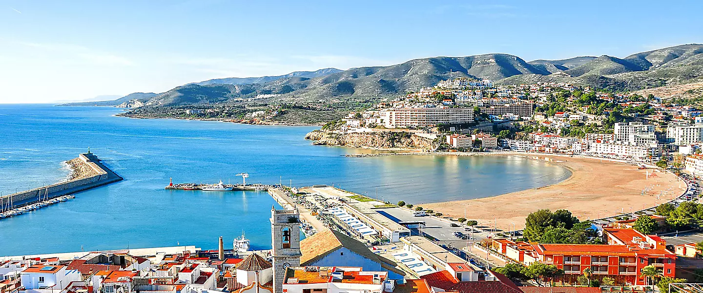 Valencia beach, marina and Mediterranean coastline